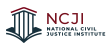 A logo reading NCJI - National Civil Justice Institute featuring a stylized symbol of a courthouse emerging from an open book