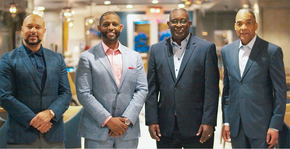 Carlos Moore (NBA), Navan Ward Jr. (AAJ), Douglas Burrell (DRI), and Reginald Turner (ABA)